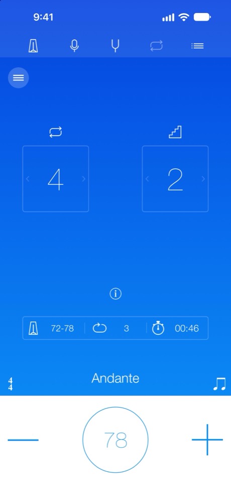 Loop mode with BPM change after each loop